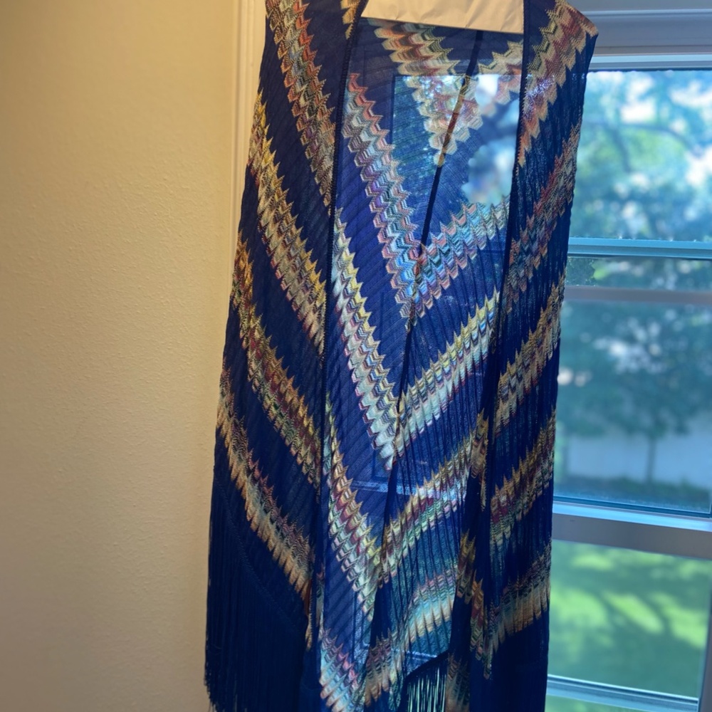 Missoni Fringe Zig Zag Triangle Shawl